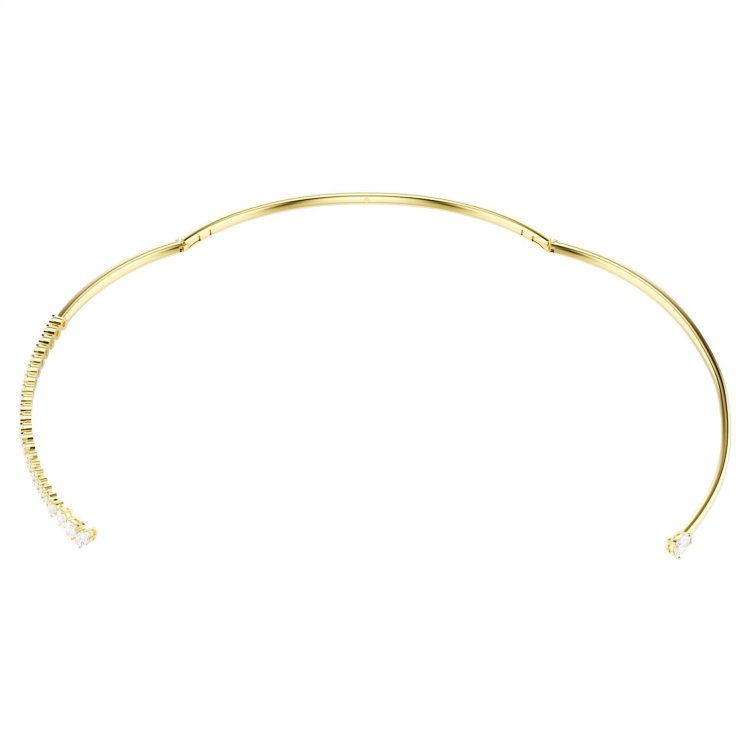 Mesmera choker Mixed cuts, White, 18K gold finish